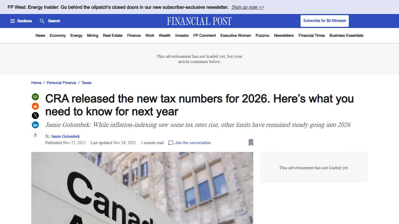 Here’s what you need to know about CRA's new tax numbers | Financial Post